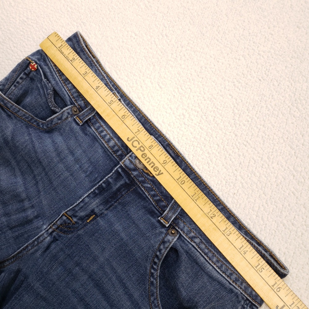 Hudson Jeans Signature Midrise Bootcut Women 32 Blue Denim Flap Pocket Stretch - Picture 6 of 12